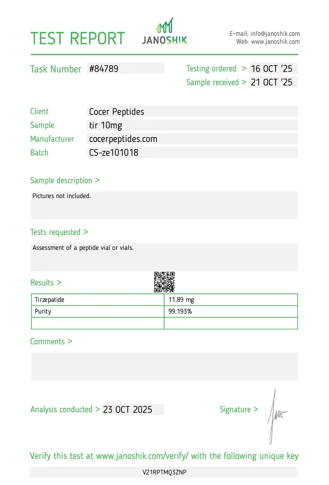 Tirz Peptide 2mg