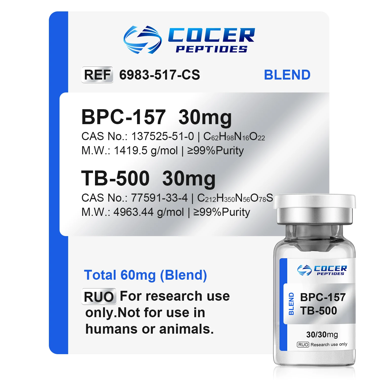BPC157, TB500 Blend 30mg+30mg