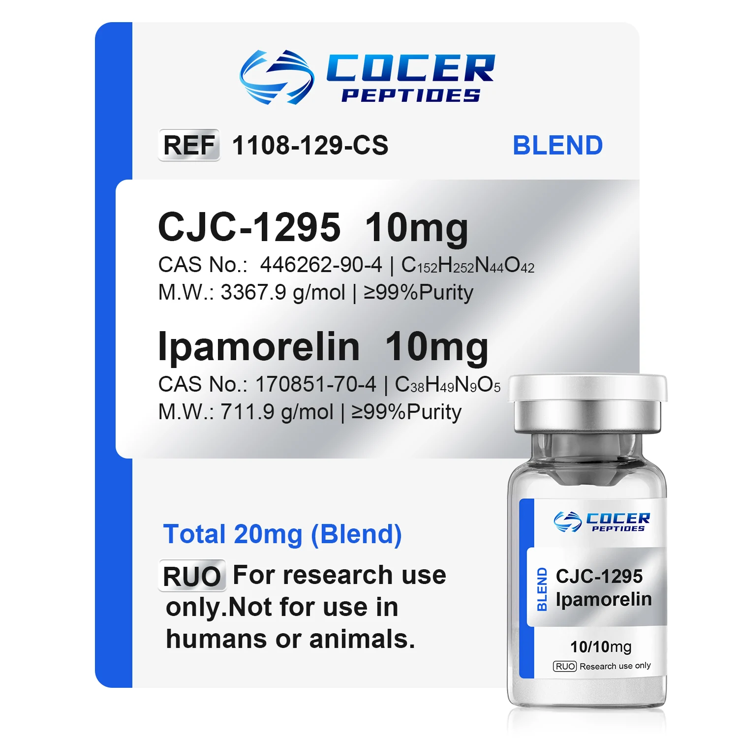 CJC1295,Ipamorelin 10/10 (Blend)